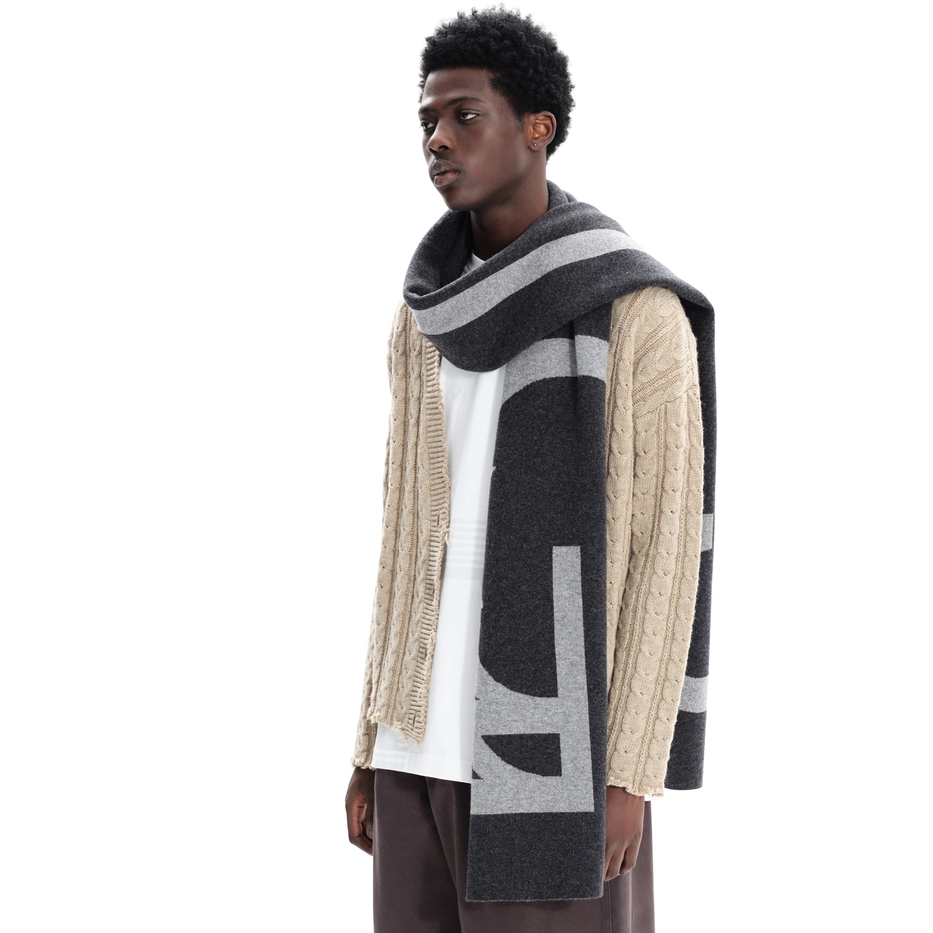 Grey Marl Oversized Scarf
