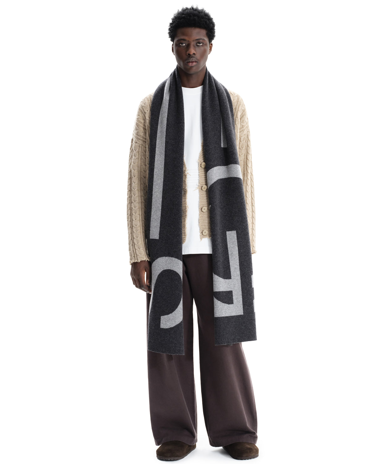 Grey Marl Oversized Scarf